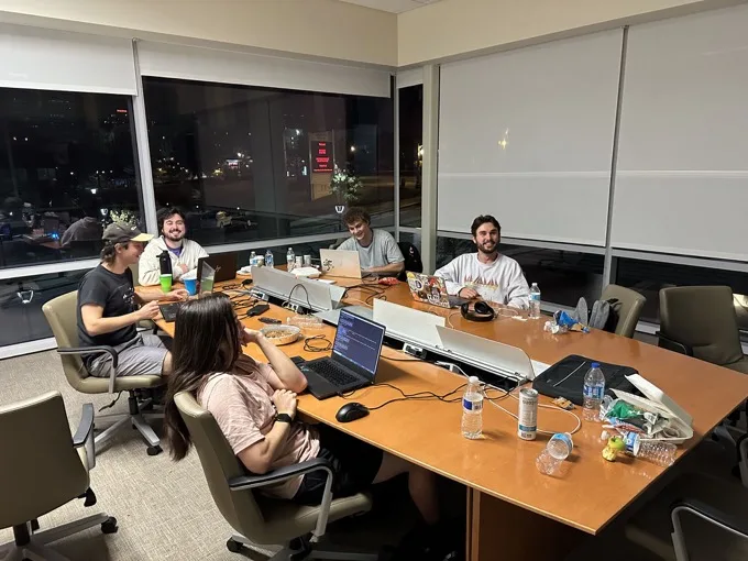 The team working late at SC Quantathon v1 2024